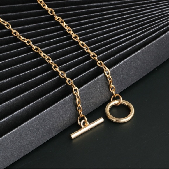 🔥 Clearance 🔥 Elegant Gold Color Geometric Double Layer Necklace - Picture 7 of 16